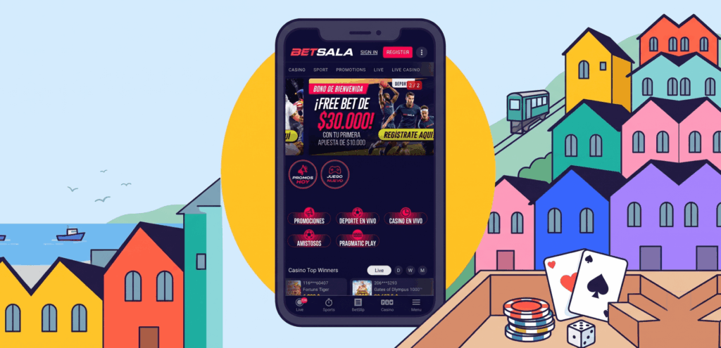 El casino online Betsala se puede usar desde un teléfono móvil.