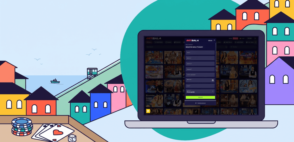 Puedes registrarte en el casino online Chile Betsala en tan solo unos pasos